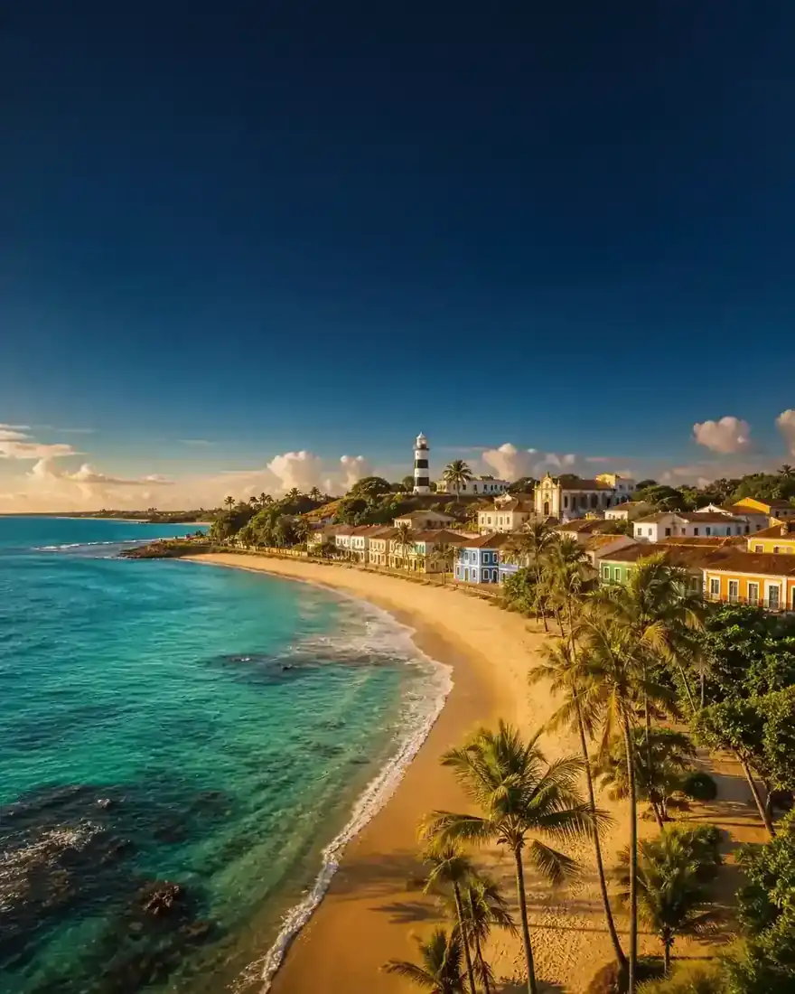 Vista do litoral de Porto Seguro